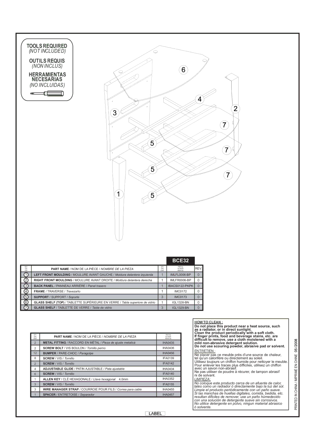 Tech Craft BCE32 warranty 722/6548,5 