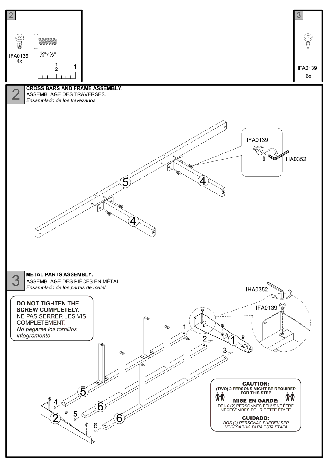 Tech Craft BCE60 warranty Do not Tighten Screw Completely 