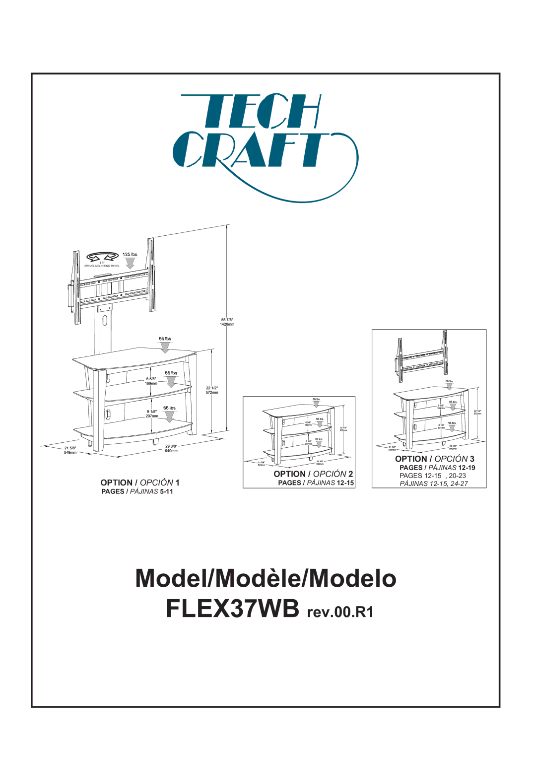 Tech Craft FLEX37WB manual Model/Modèle/Modelo 