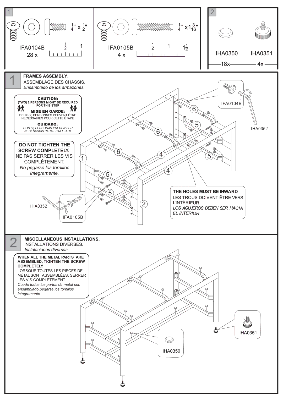 Tech Craft HBL44 warranty IFA0104B IFA0105B 