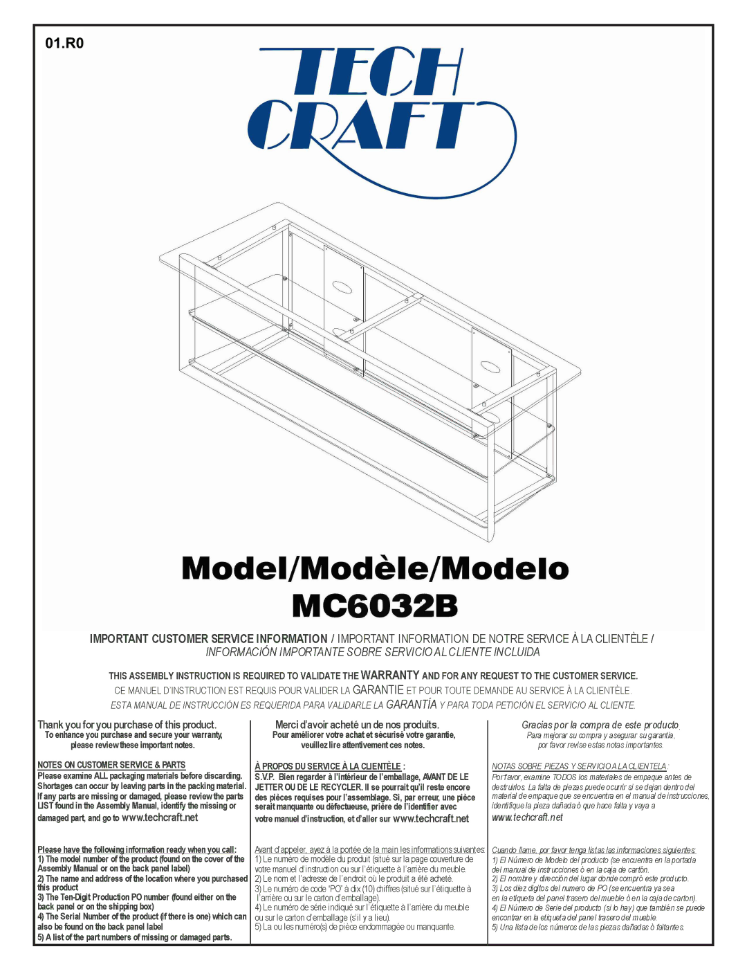 Tech Craft MC6032B manual 