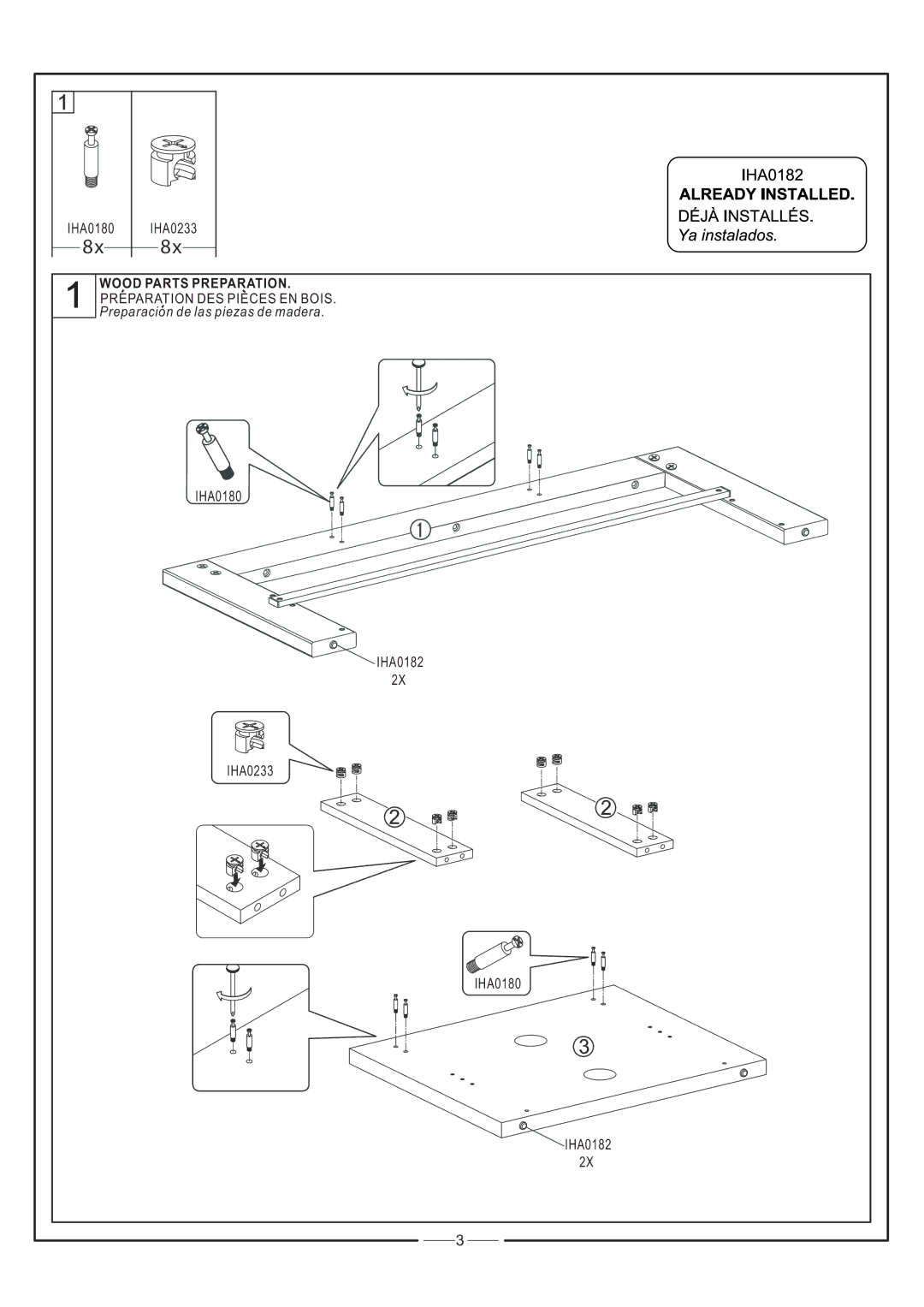 Tech Craft MD57 warranty Wood Parts Preparation 