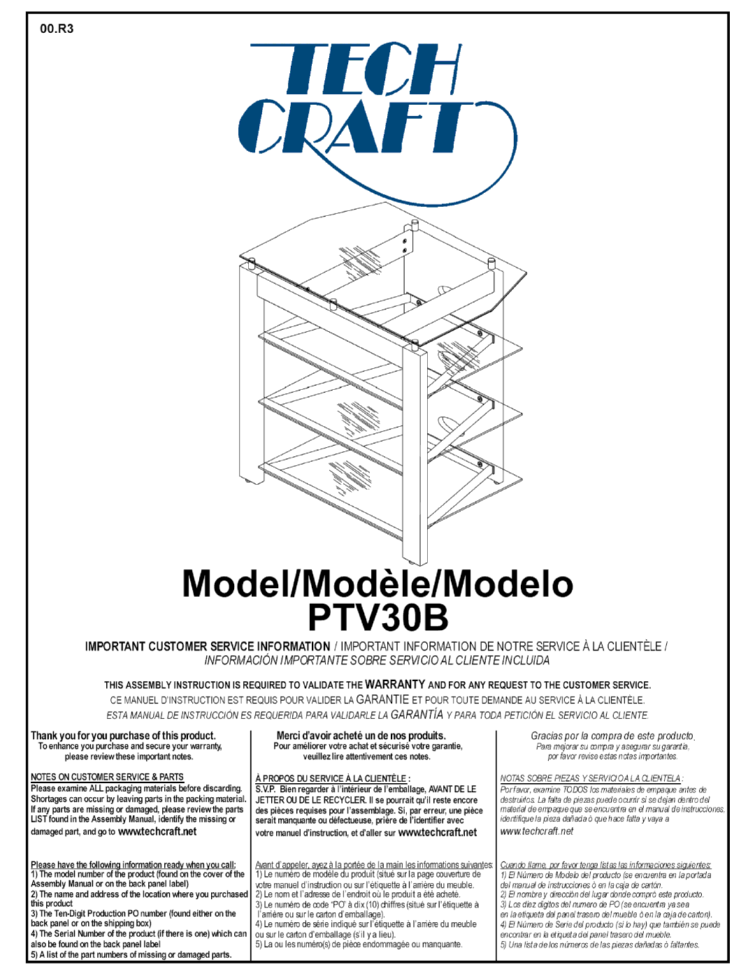 Tech Craft PTV30B manual 