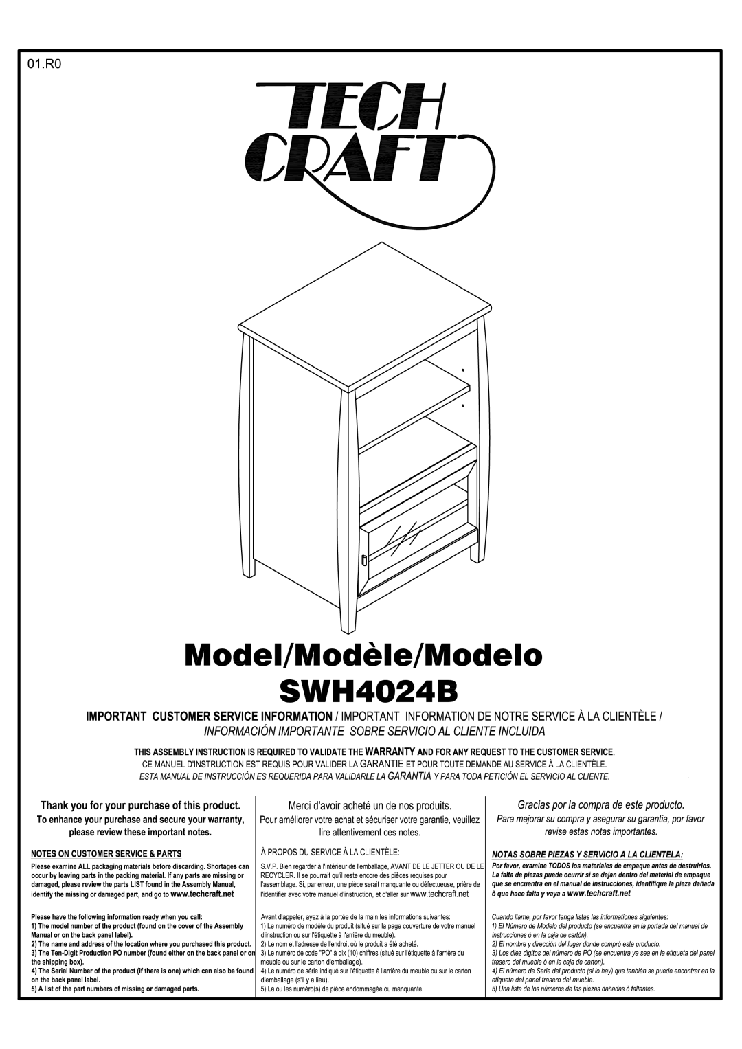 Tech Craft SWH4024B manual 