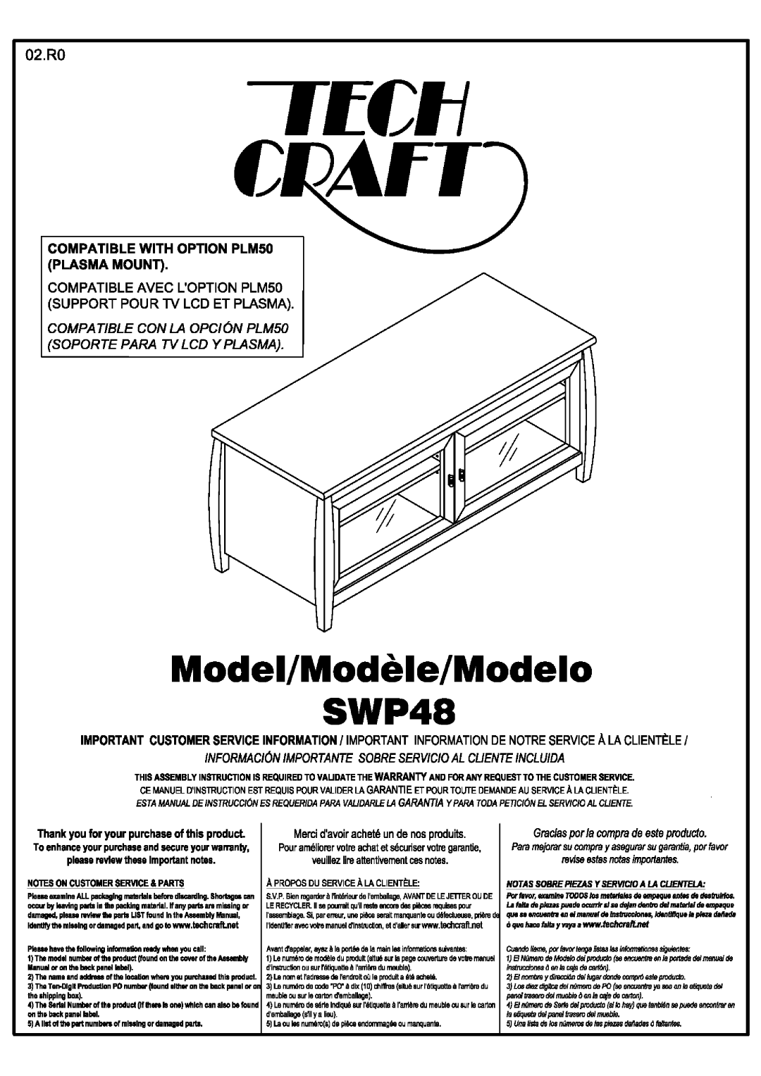 Tech Craft SWP48 manual 