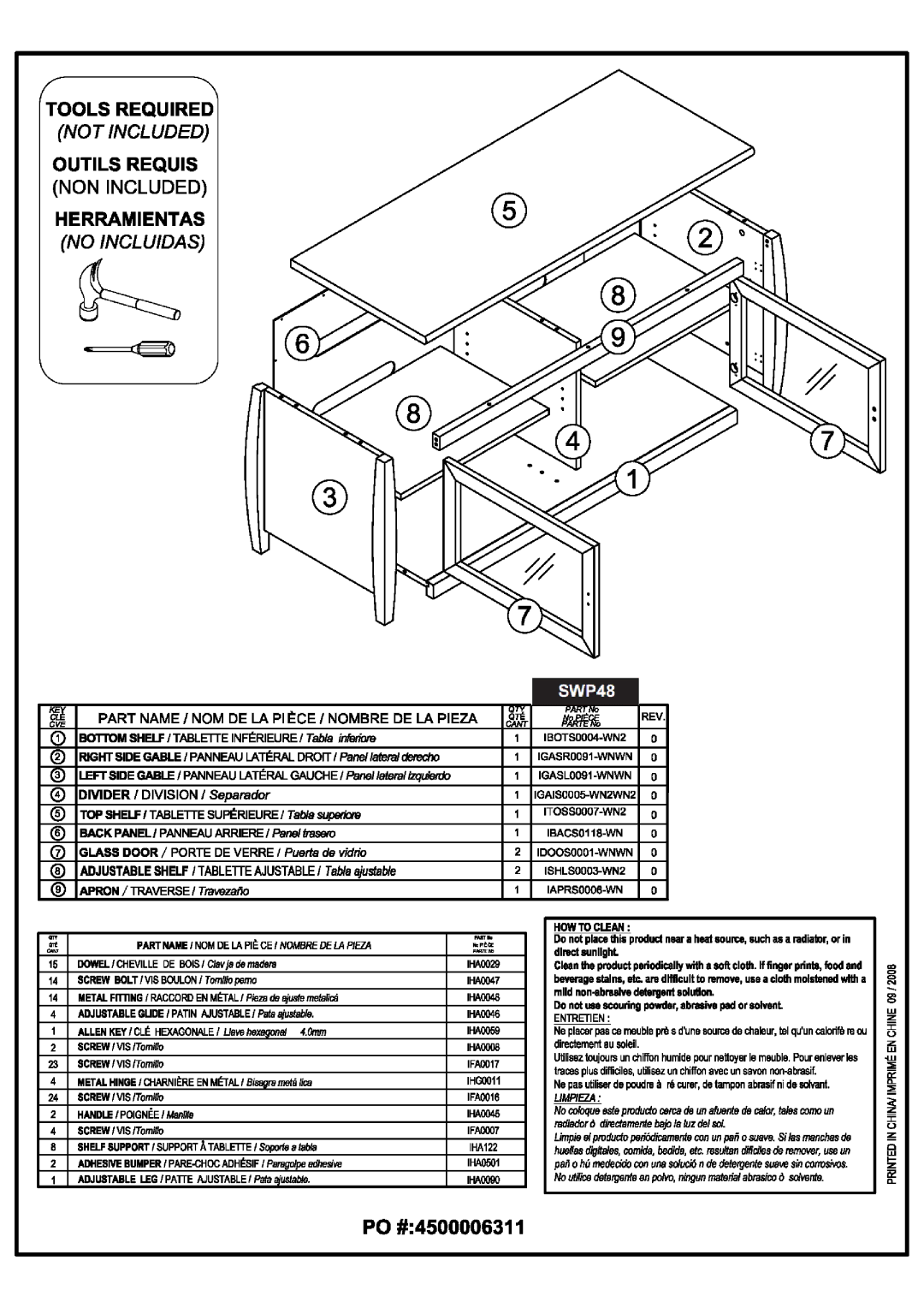 Tech Craft SWP48 manual 