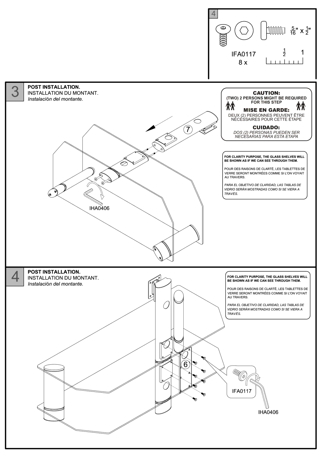 Tech Craft TRK50B warranty Cuidado 