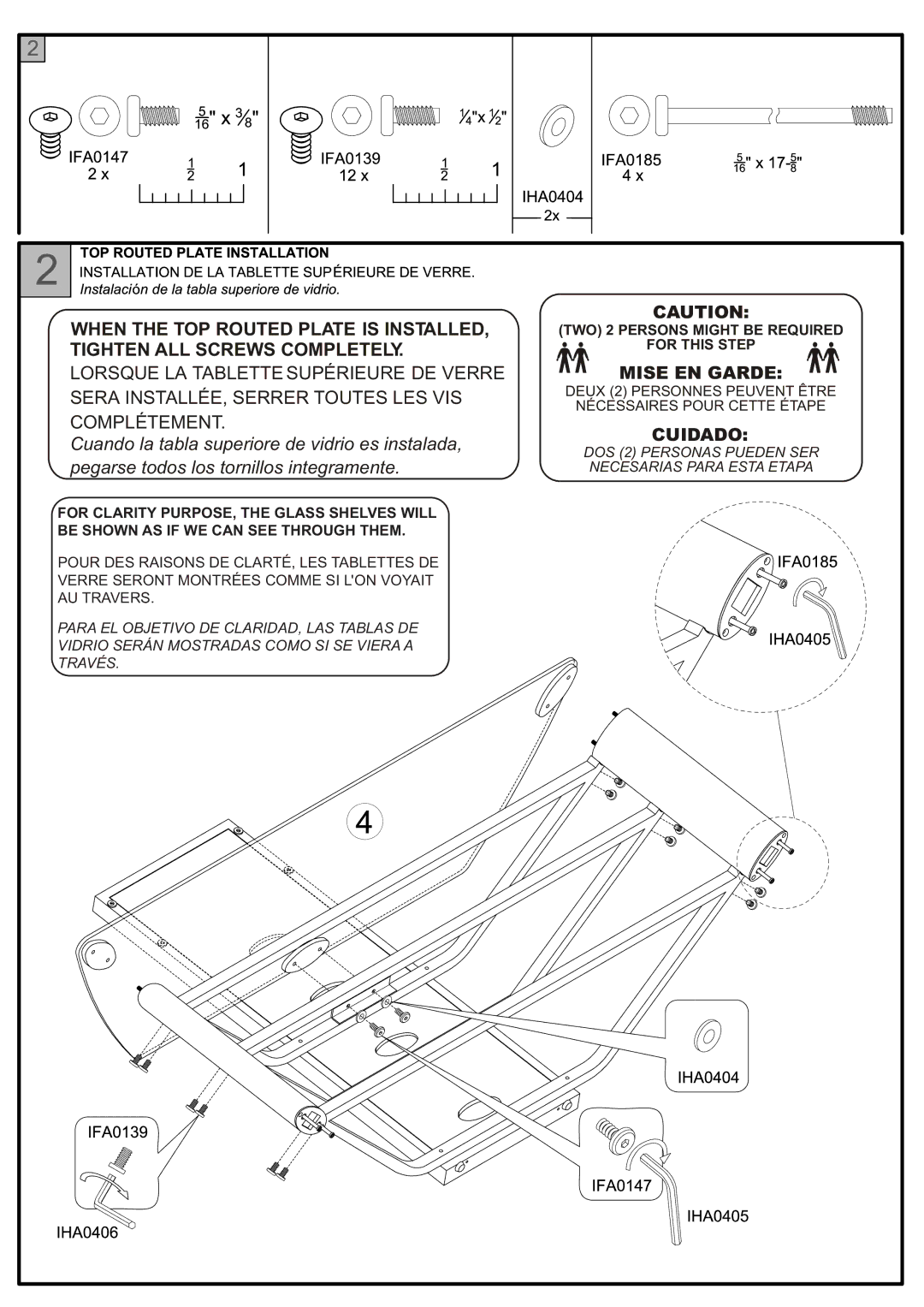 Tech Craft TRK55B warranty Cuidado 