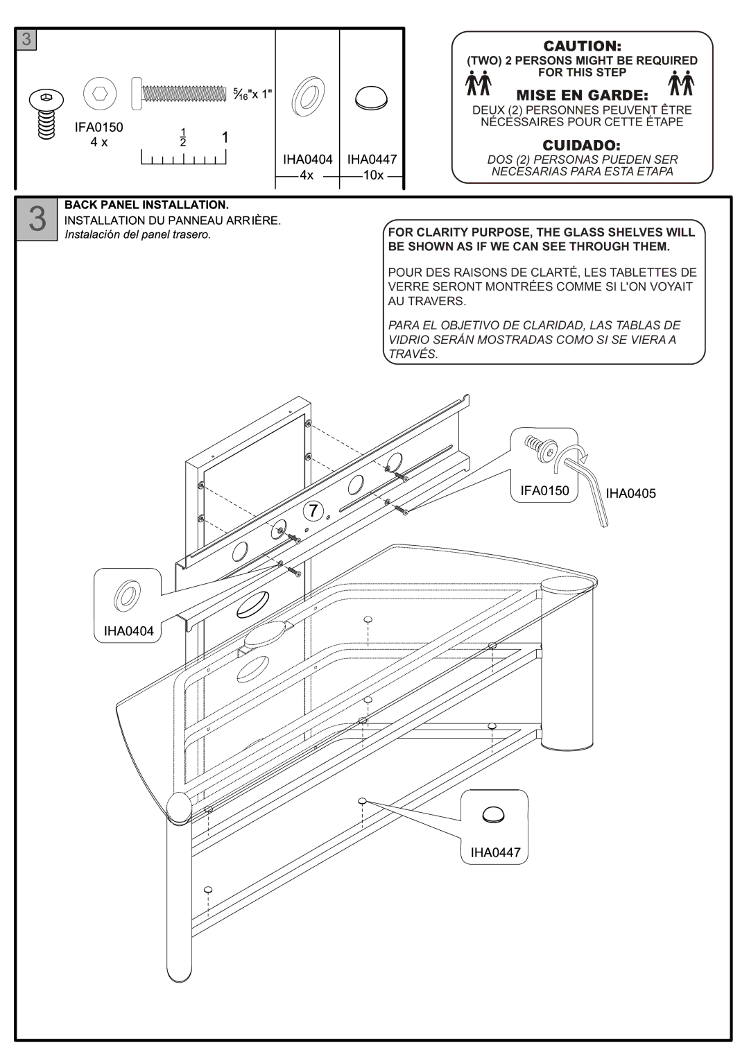 Tech Craft TRK55B warranty Cuidado 