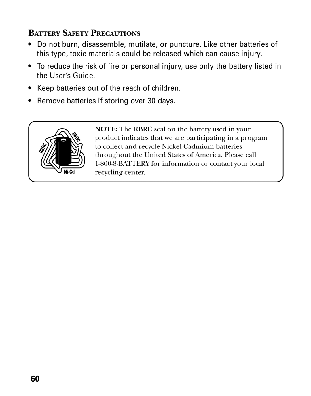 Technicolor - Thomson 26955 manual Battery Safety Precautions 