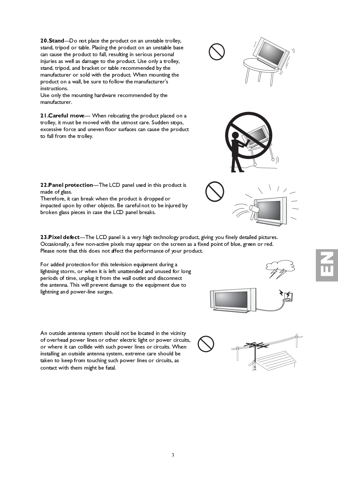 Technicolor - Thomson 27LCDB03B important safety instructions 