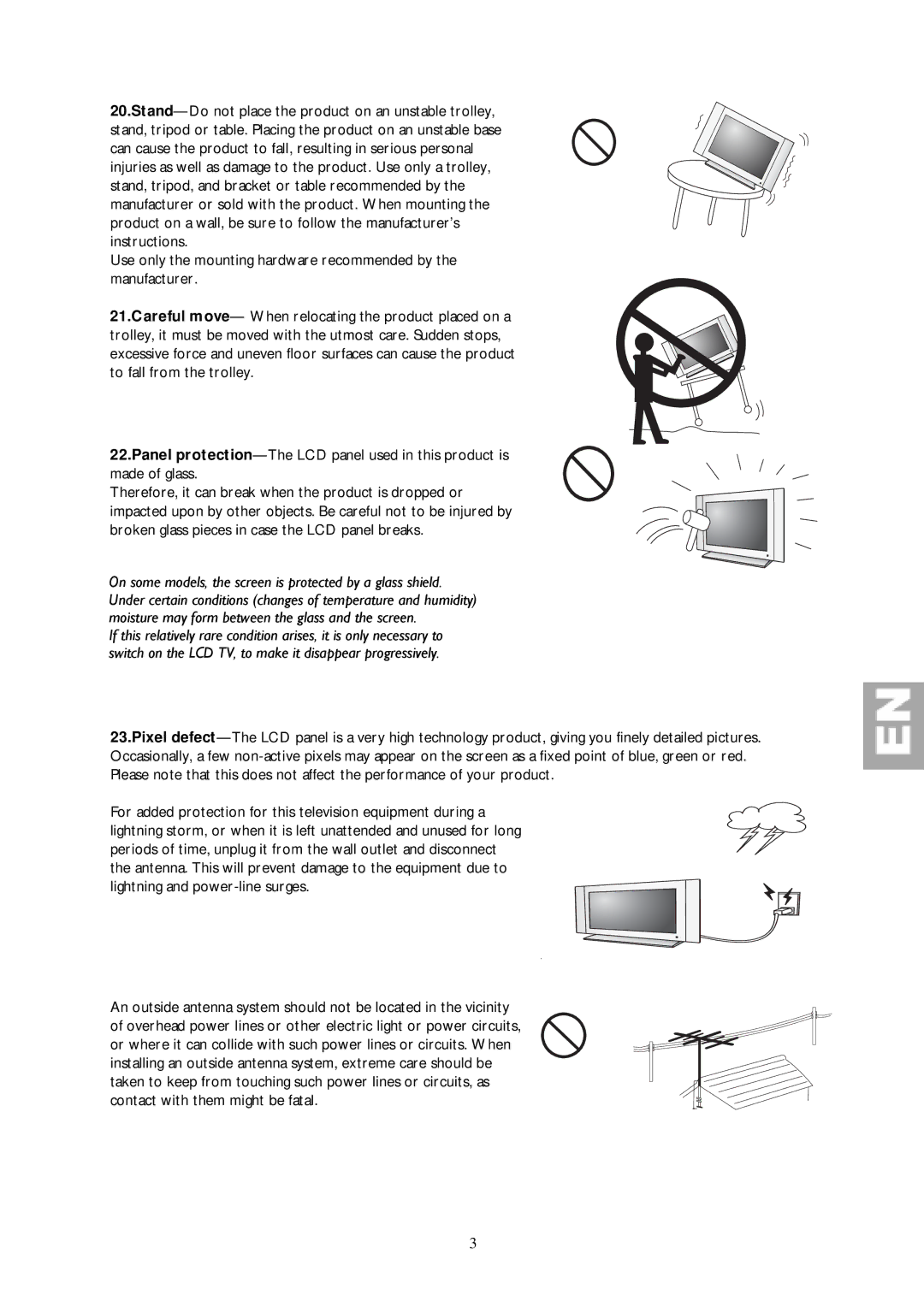 Technicolor - Thomson 30LB120S4 important safety instructions 