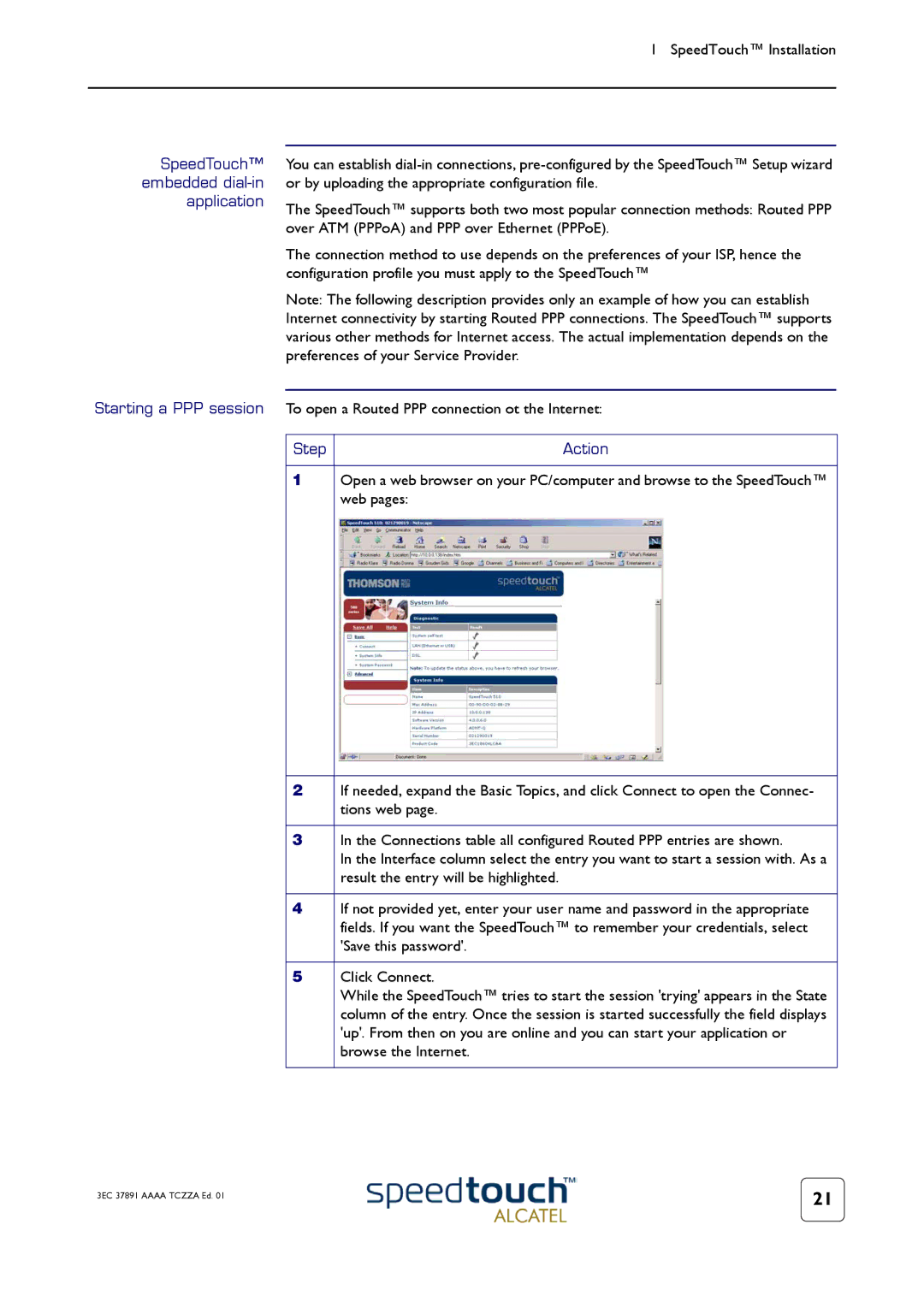 Technicolor - Thomson 510, 510i, 530 manual Web pages, Tions web, Result the entry will be highlighted, Save this password 