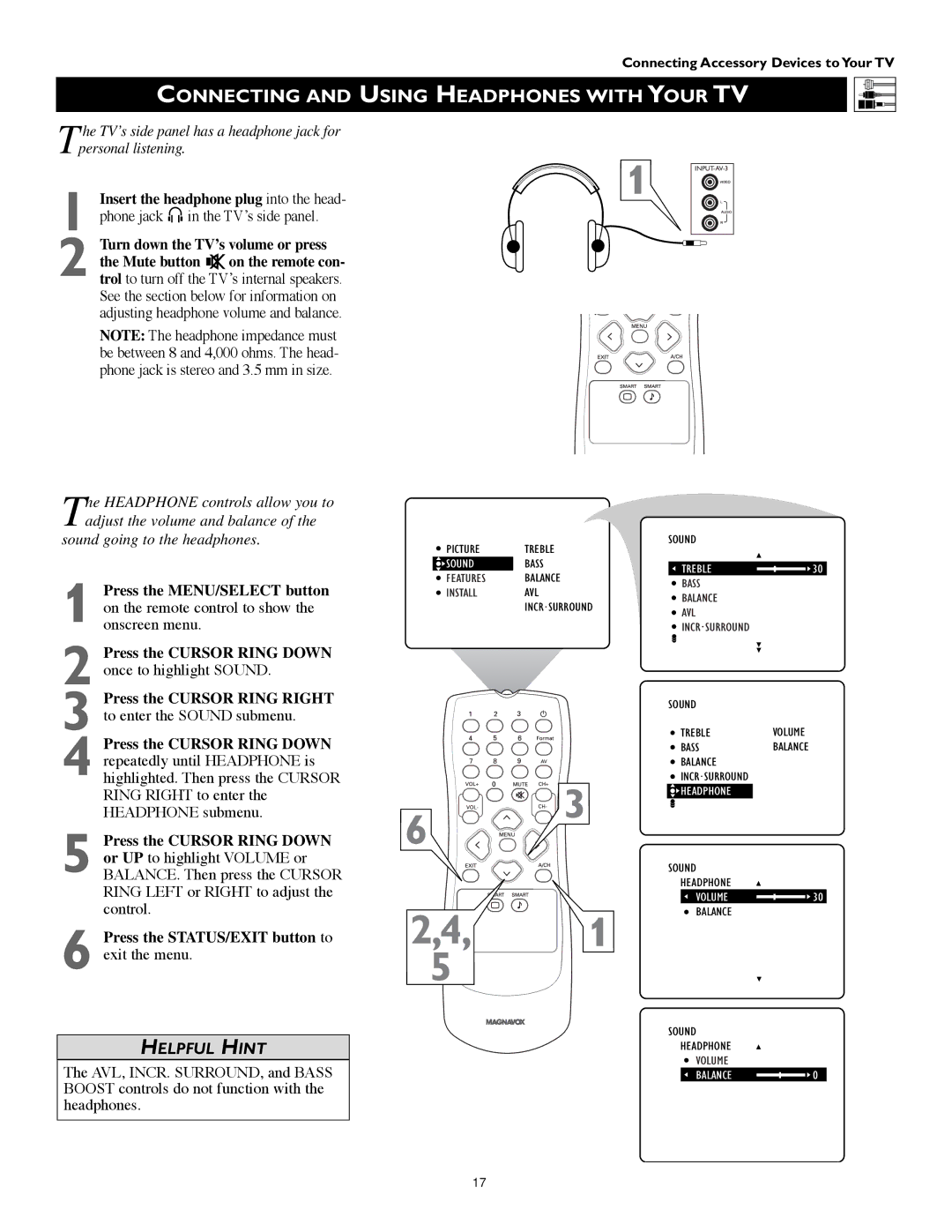 Technicolor - Thomson 51PW9303 manual Connecting and Using Headphones with Your TV 