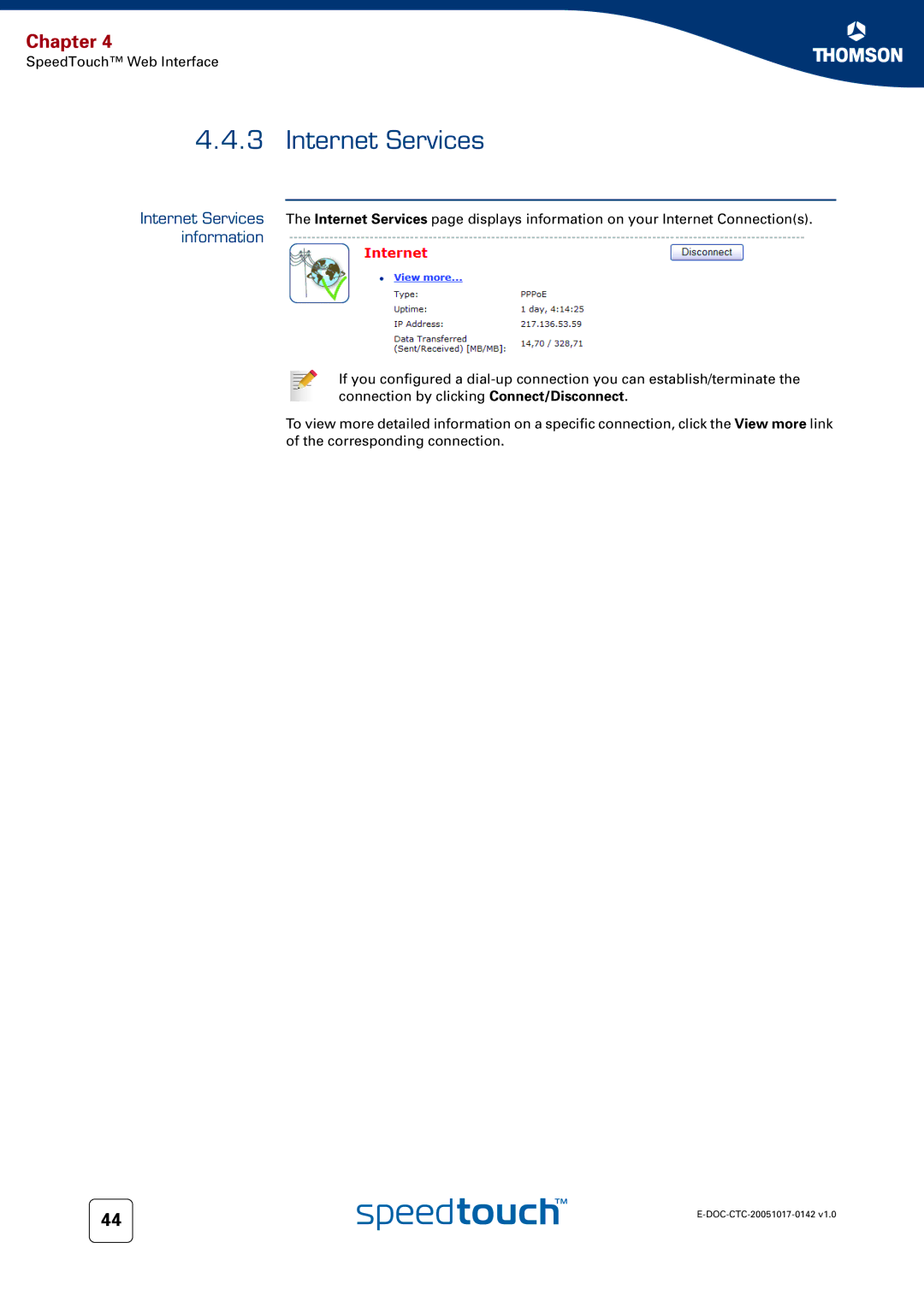 Technicolor - Thomson 536(v6) manual Internet Services 