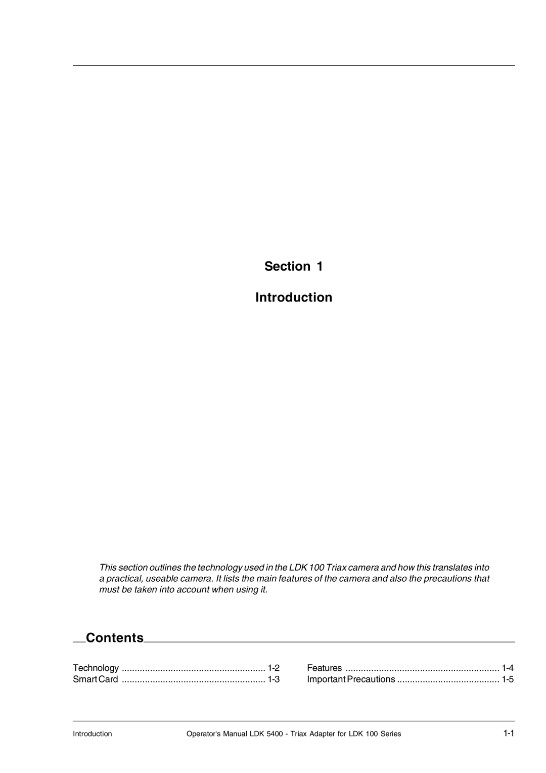 Technicolor - Thomson 5400LDK manual Section Introduction 