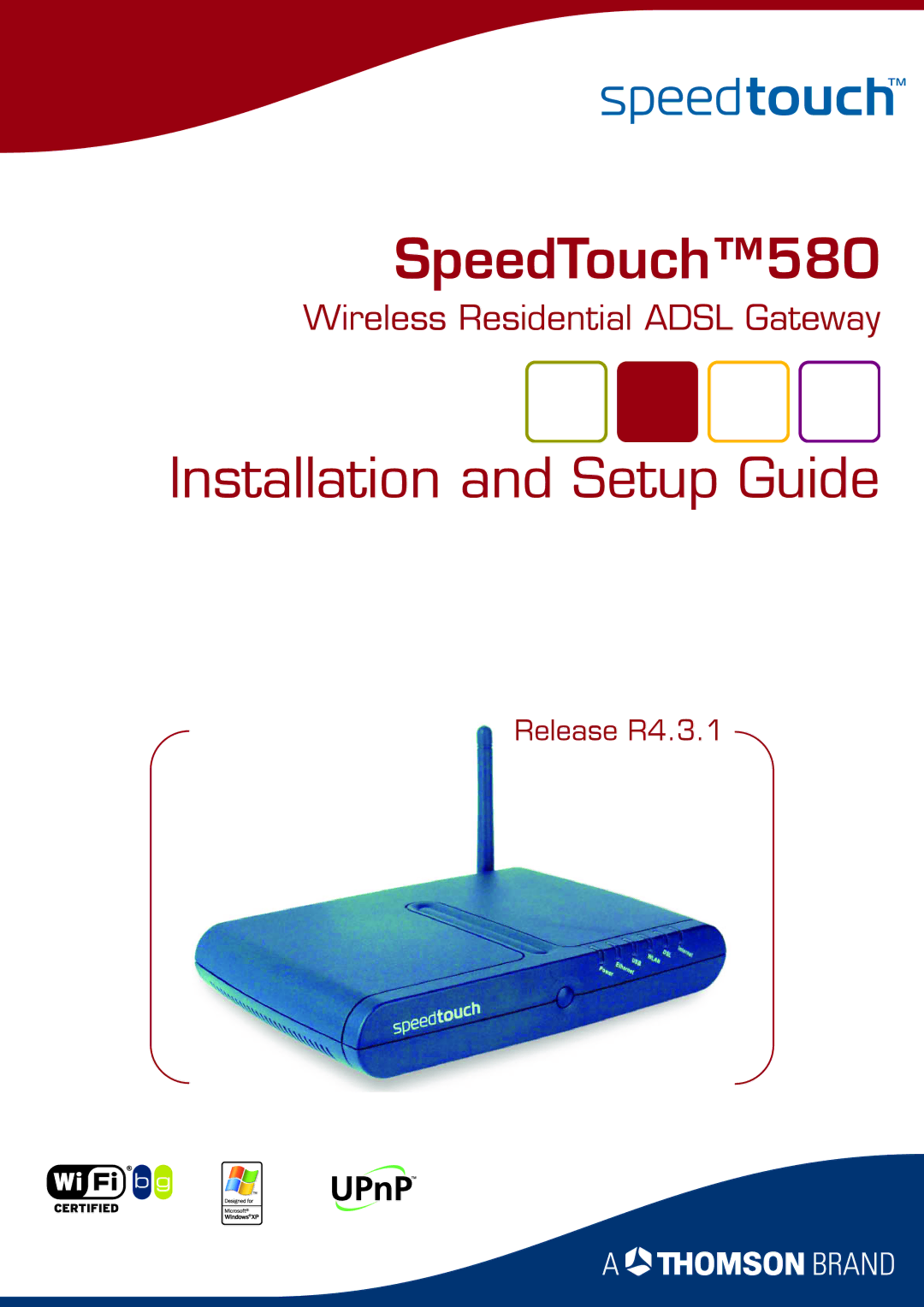 Technicolor - Thomson setup guide SpeedTouch580 