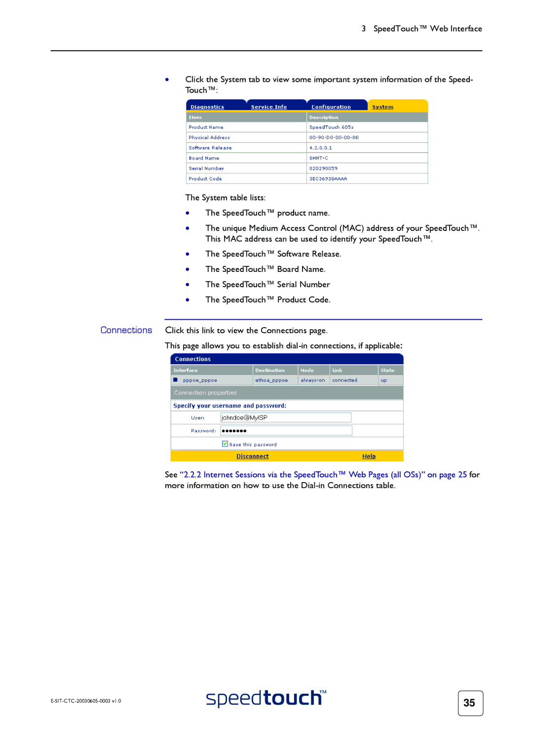 Technicolor - Thomson 605S manual SIT-CTC-20030605-0003 