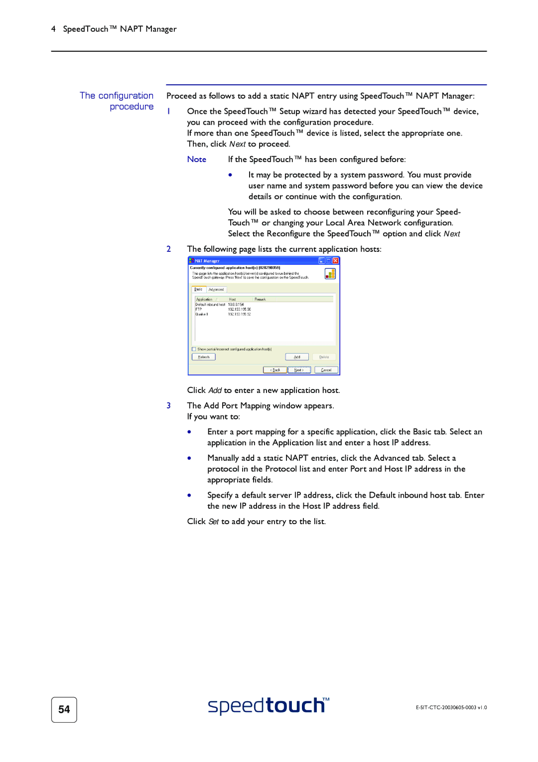 Technicolor - Thomson 605S manual Details or continue with the configuration 