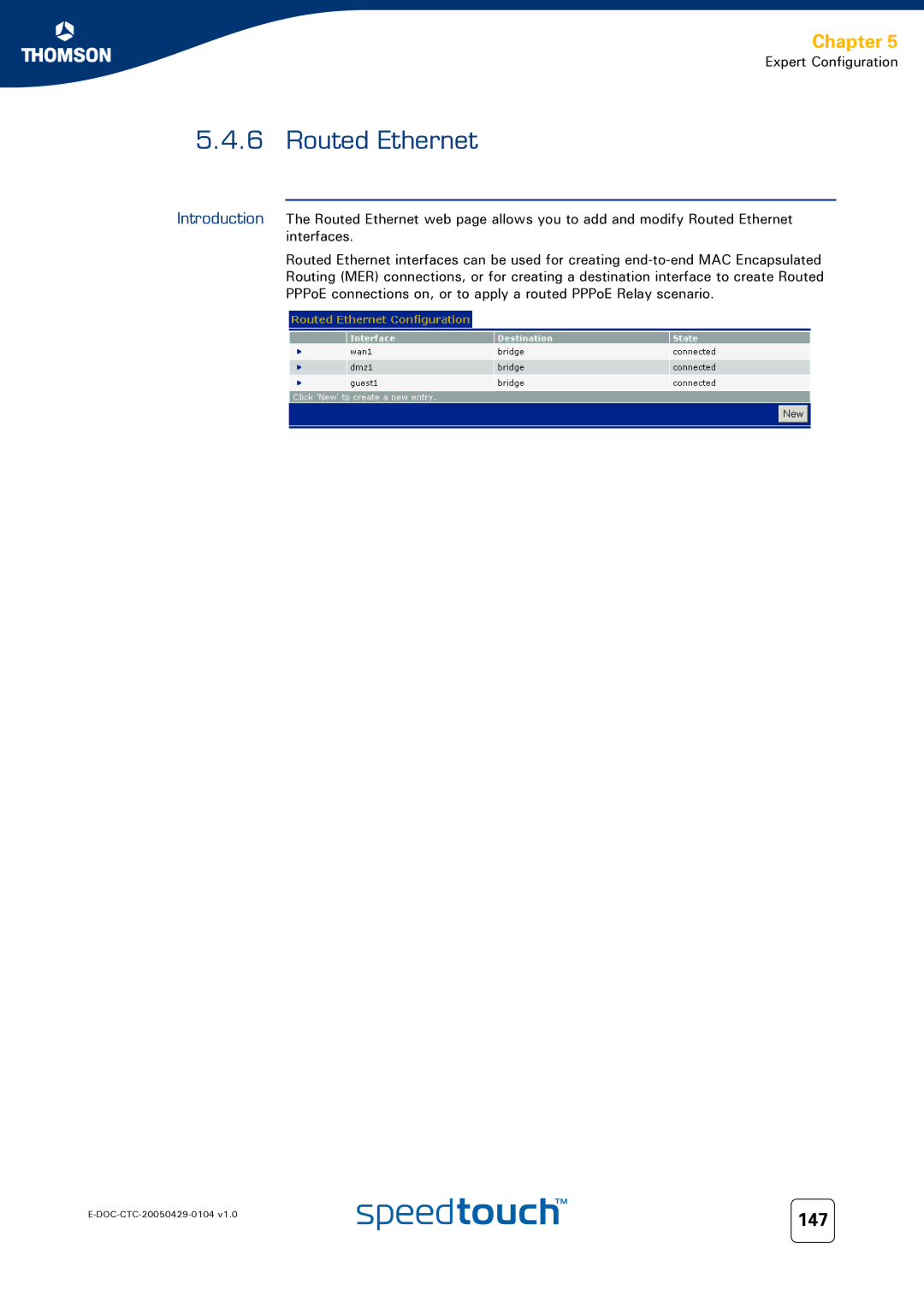 Technicolor - Thomson 605, 620, 608 WL manual Routed Ethernet, 147 