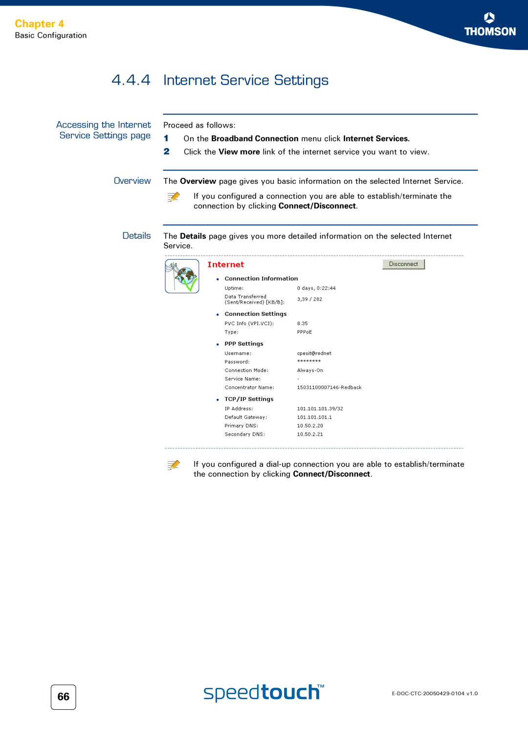 Technicolor - Thomson 620, 605, 608 WL manual Internet Service Settings, Accessing the Internet 