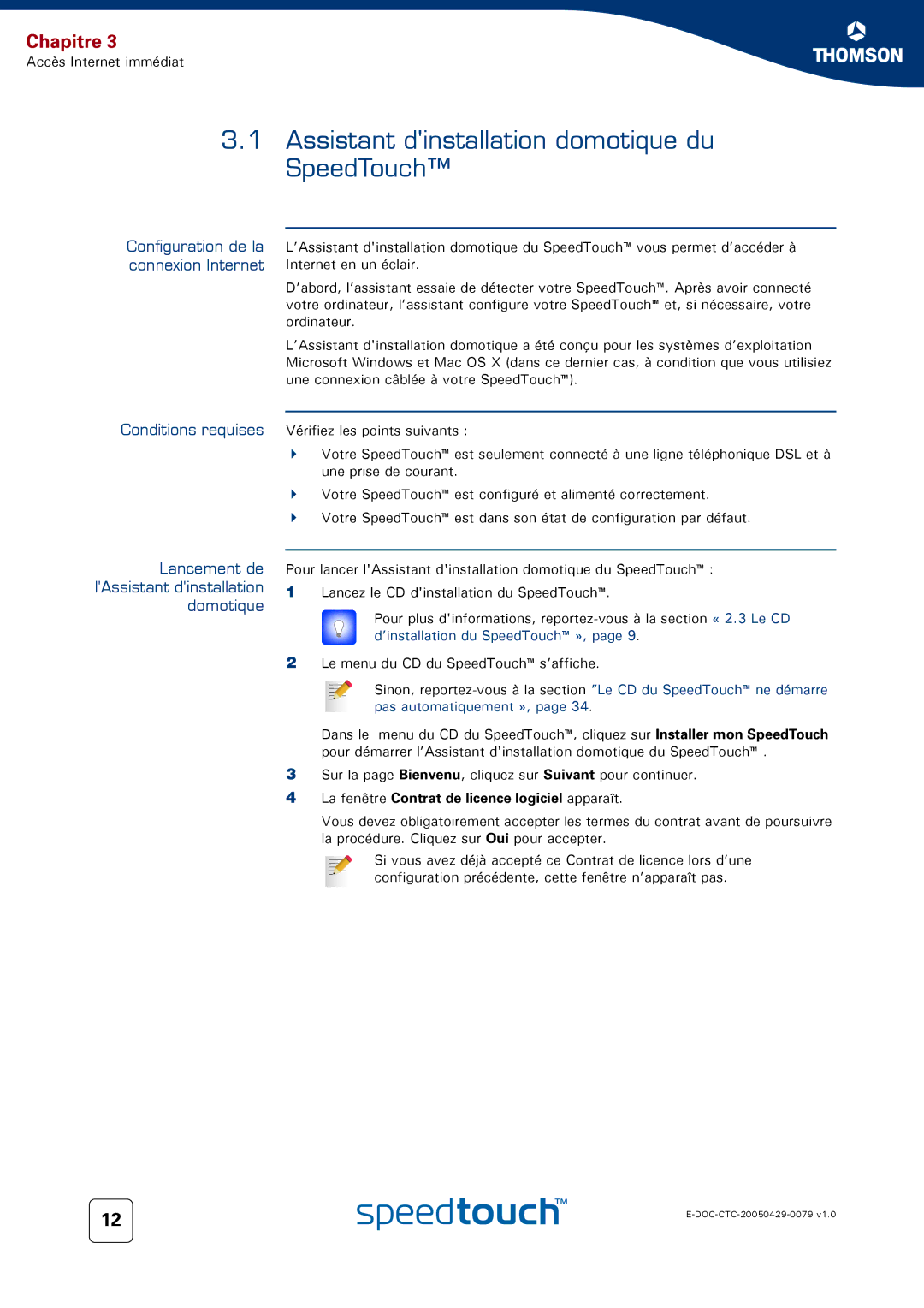 Technicolor - Thomson 716V5 (WL) manual Assistant dinstallation domotique du SpeedTouch 