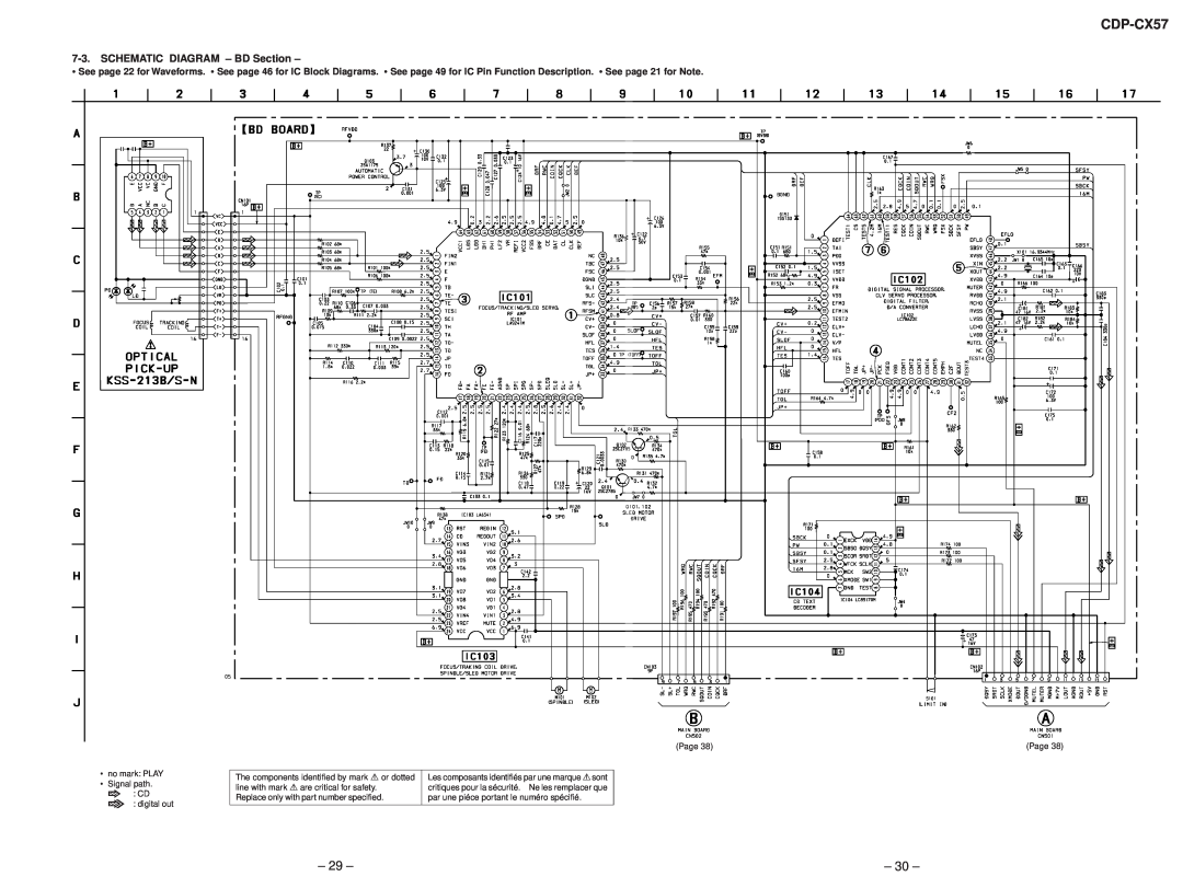Technicolor - Thomson CDP-CX57 service manual SCHEMATIC DIAGRAM - BD Section 