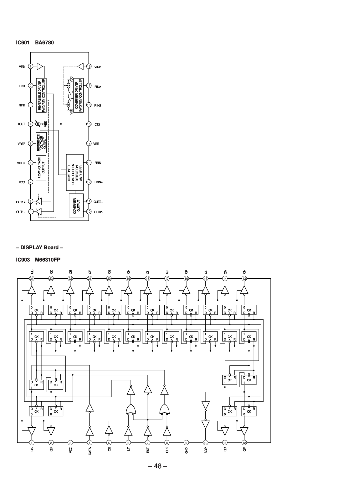 Technicolor - Thomson CDP-CX57 service manual IC601, BA6780, DISPLAY Board, IC903, M66310FP 
