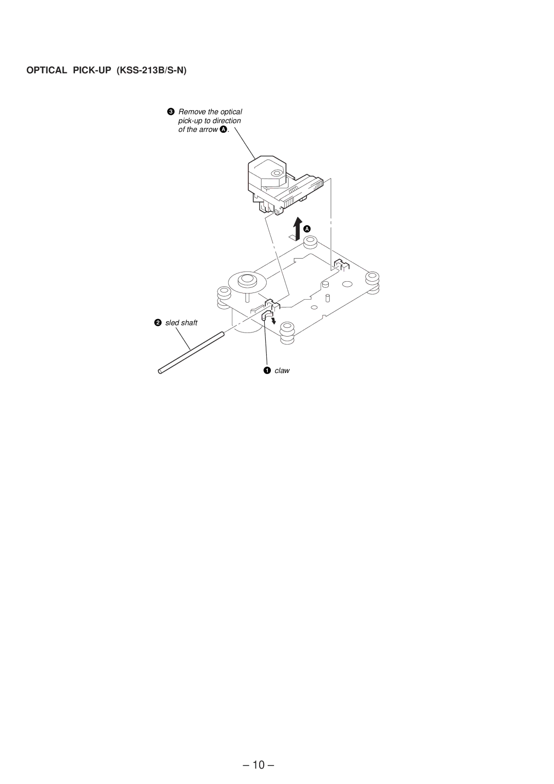 Technicolor - Thomson CDP-CX57 service manual Optical PICK-UP KSS-213B/S-N 