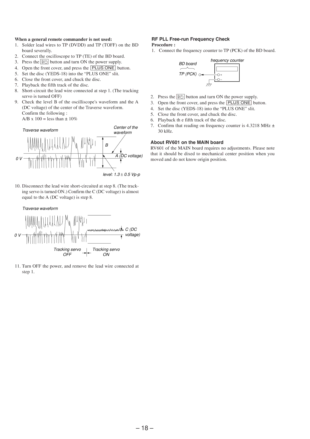 Technicolor - Thomson CDP-CX57 service manual RF PLL Free-run Frequency Check, About RV601 on the Main board 