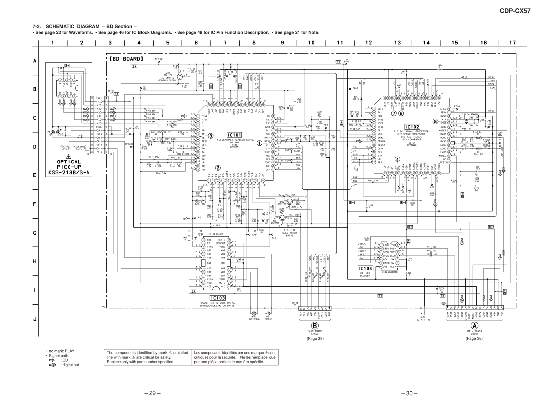 Technicolor - Thomson CDP-CX57 service manual Schematic Diagram BD Section 