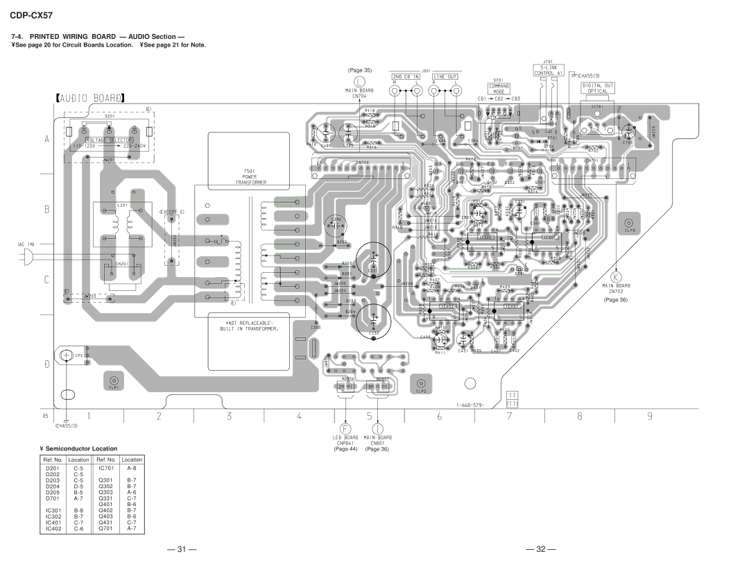 Technicolor - Thomson CDP-CX57 service manual Printed Wiring Board Audio Section 