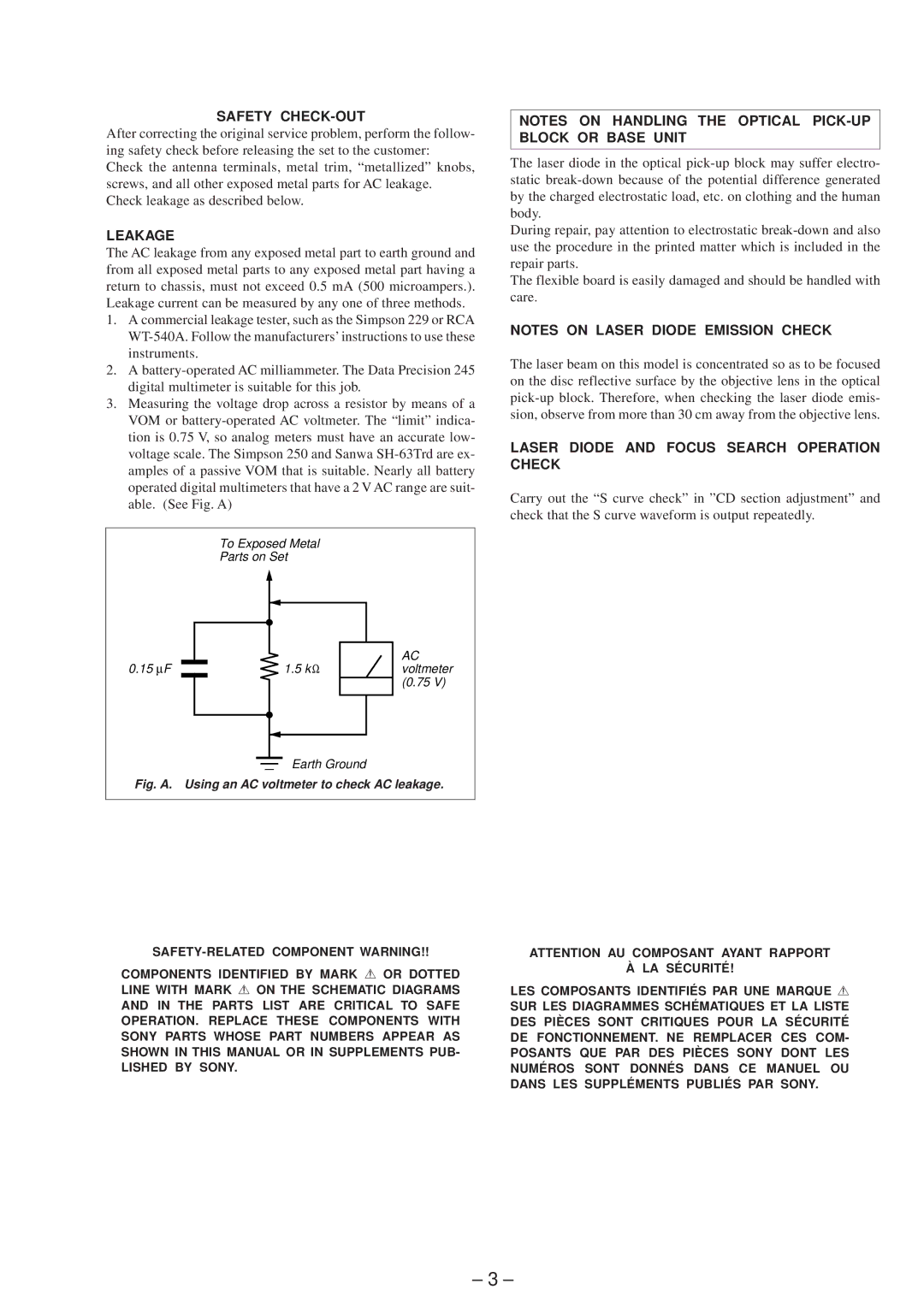 Technicolor - Thomson CDP-CX57 service manual Safety CHECK-OUT 