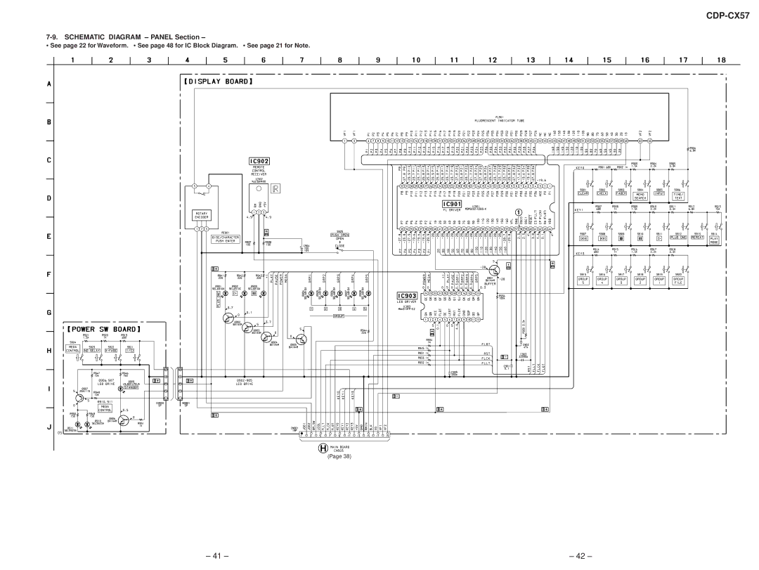 Technicolor - Thomson CDP-CX57 service manual Schematic Diagram Panel Section 