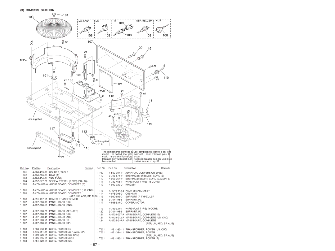 Technicolor - Thomson CDP-CX57 service manual Chassis Section 