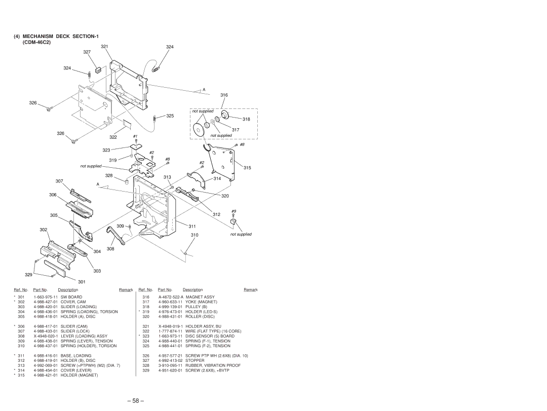 Technicolor - Thomson CDP-CX57 service manual Mechanism Deck CDM-46C2 