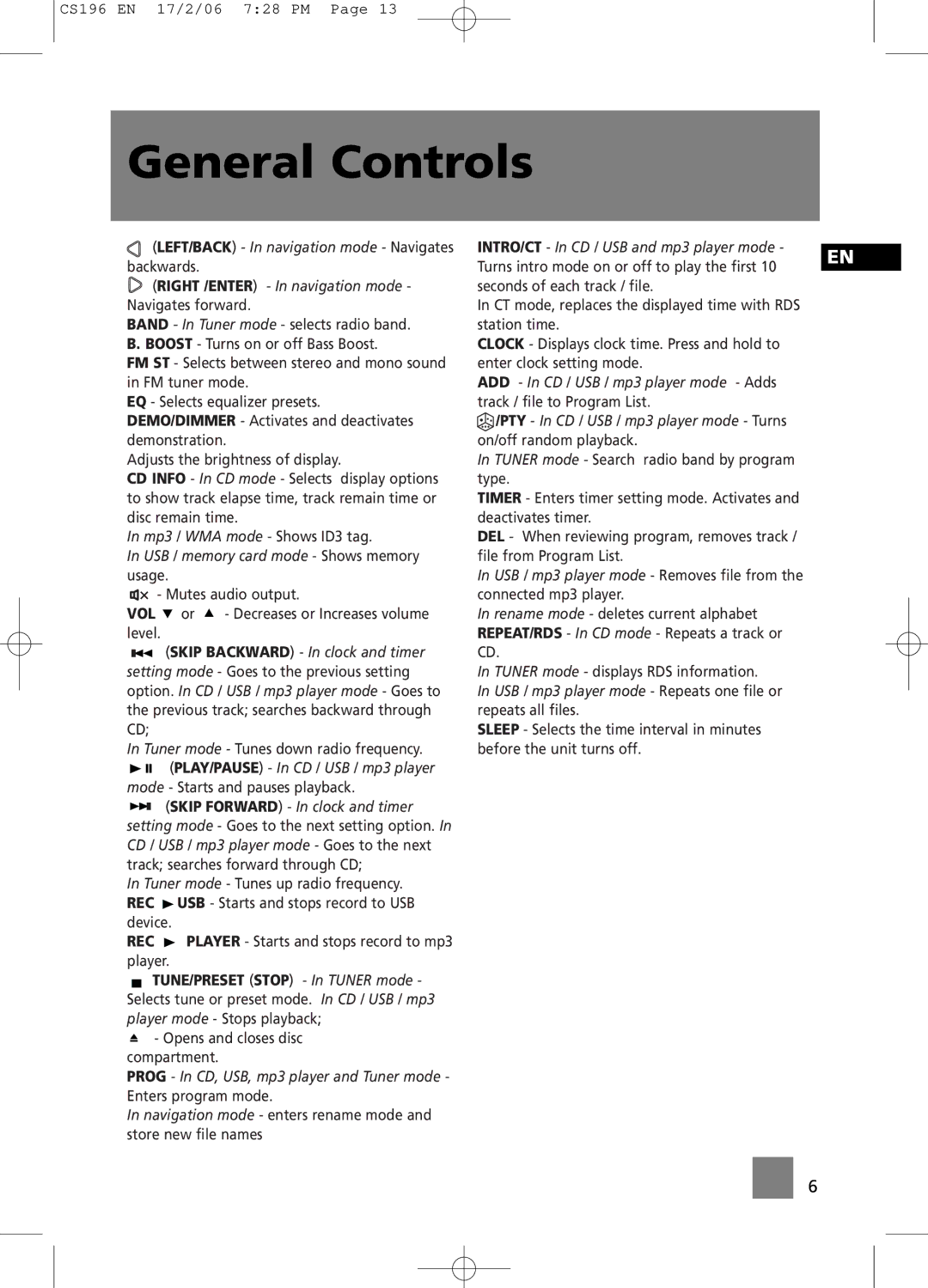 Technicolor - Thomson CS196 user manual Rec 