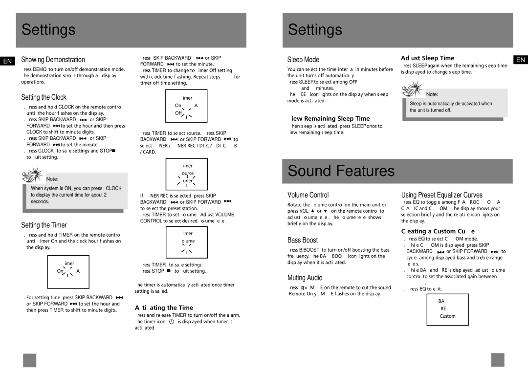 Technicolor - Thomson CS700 user manual Settings, Sound Features 