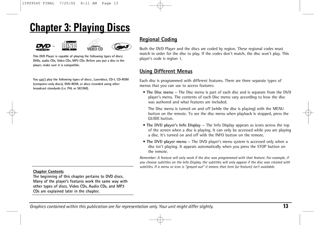 Technicolor - Thomson DGE505N manual Regional Coding, Using Different Menus, Chapter Contents 