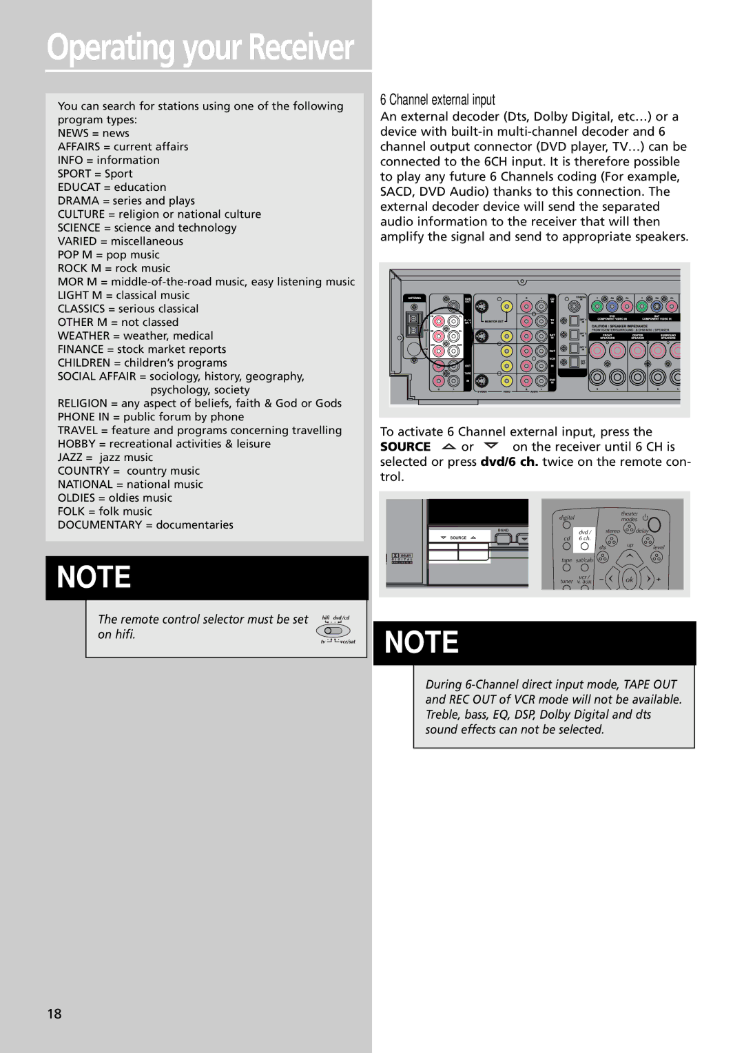 Technicolor - Thomson DPL4000 manual Channel external input 