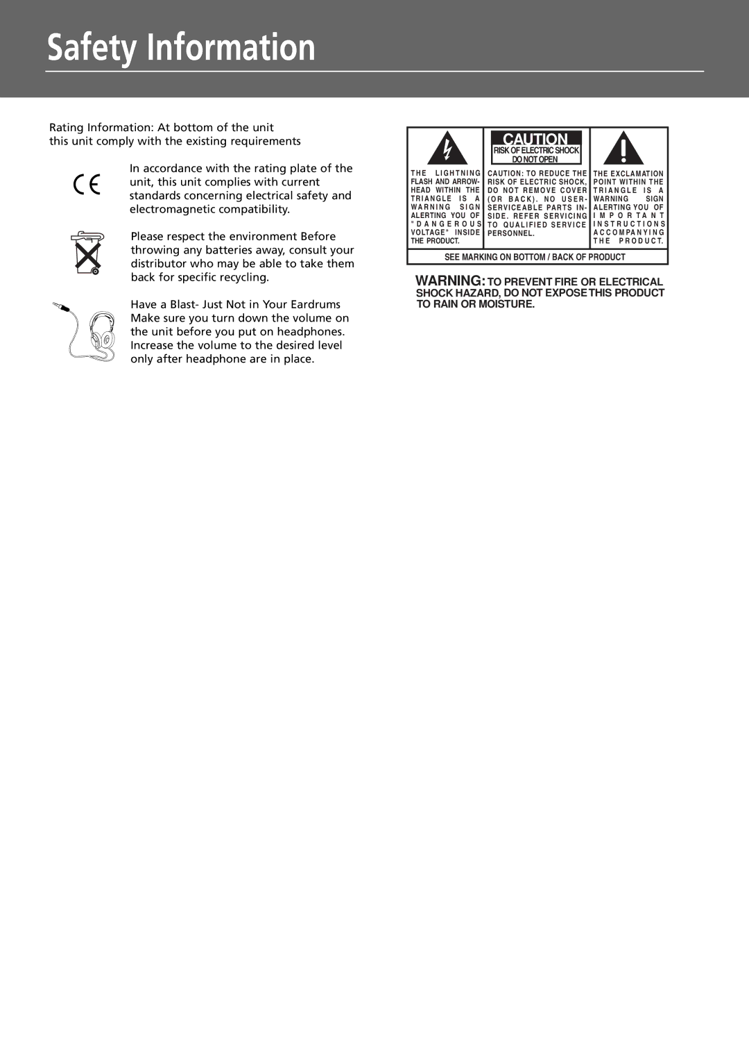 Technicolor - Thomson DPL4000 manual Safety Information, Do not Open 