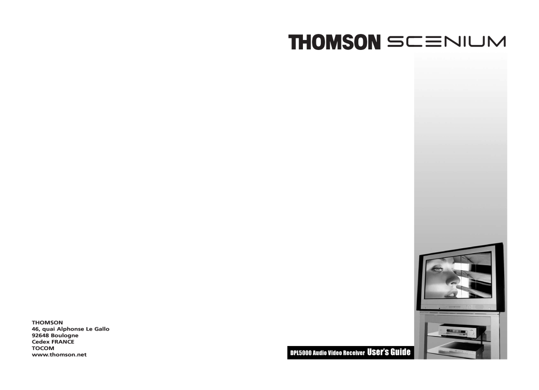 Technicolor - Thomson DPL5000 manual THOMSON 46, quai Alphonse Le Gallo 92648 Boulogne, Cedex FRANCE 