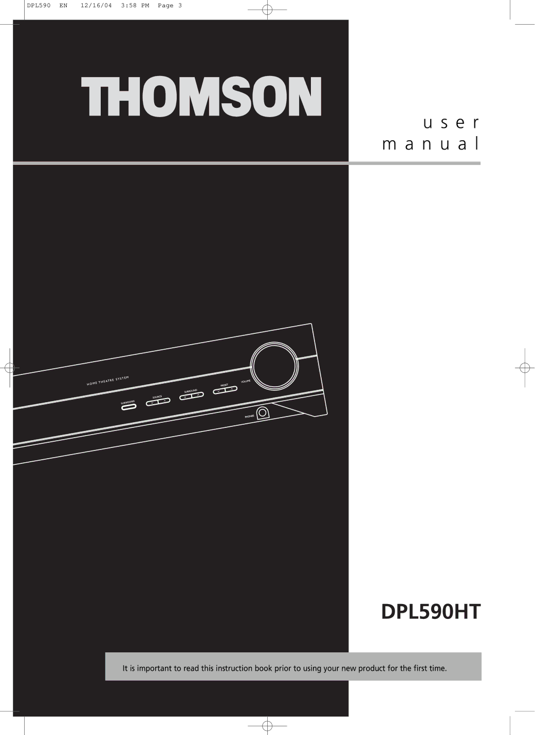 Technicolor - Thomson manual DPL590HT 