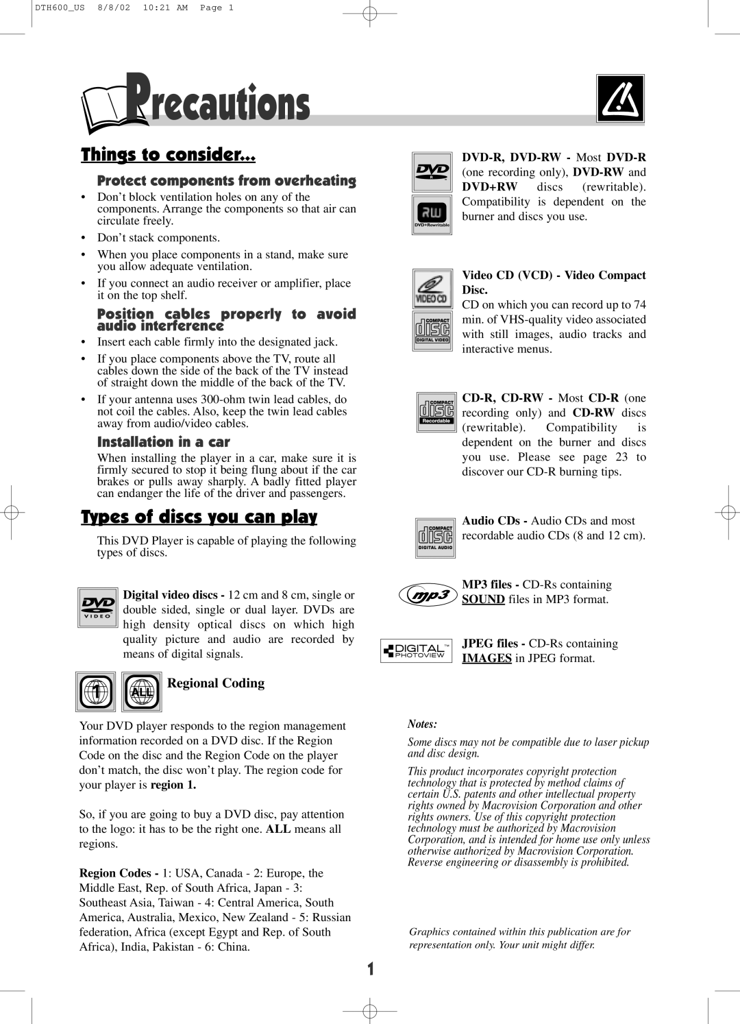 Technicolor - Thomson DRC600N user manual Precautions, Things to consider 