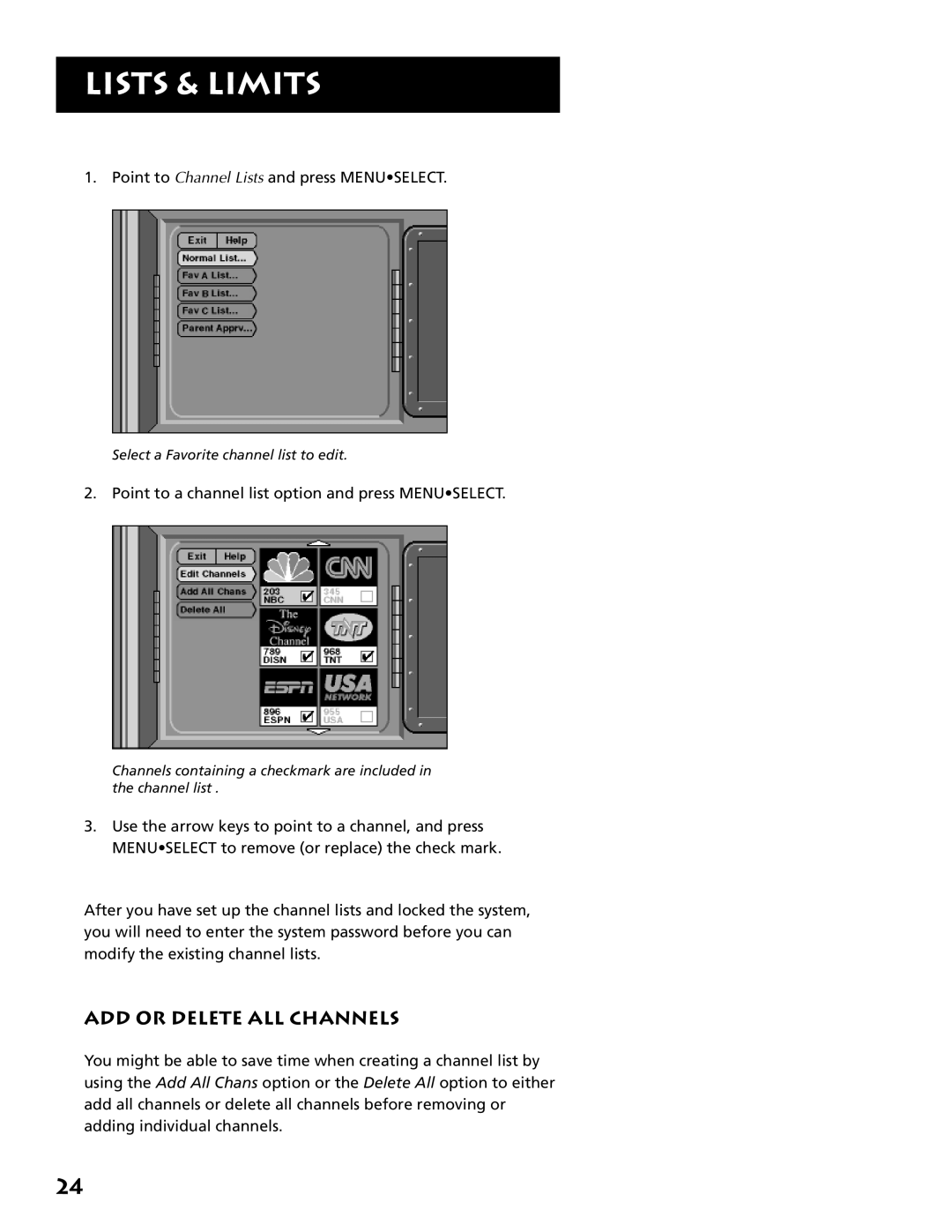 Technicolor - Thomson DRD302RA owner manual ADD or Delete ALL Channels 