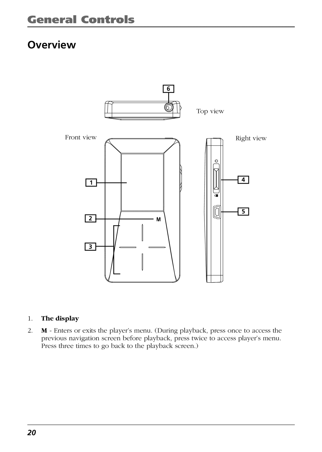 Technicolor - Thomson EH308 user manual Overview, Display 