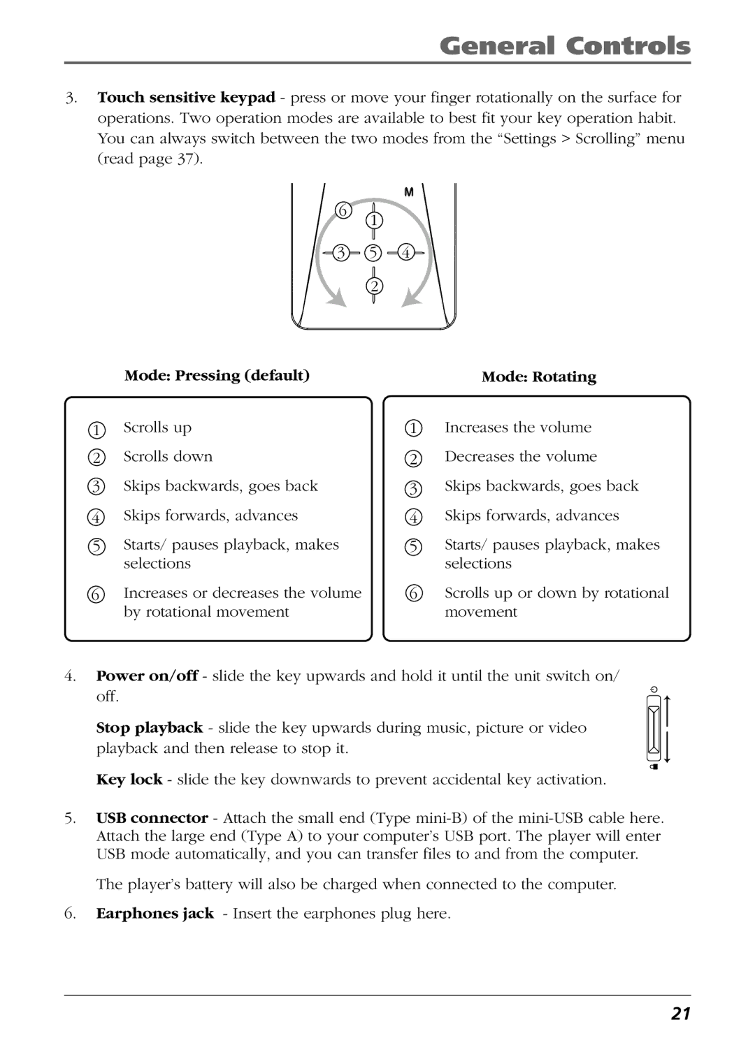 Technicolor - Thomson EH308 user manual Mode Pressing default 