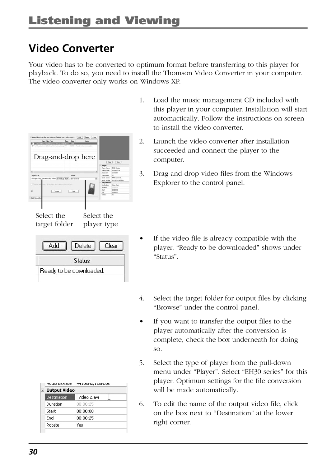 Technicolor - Thomson EH308 user manual Video Converter 