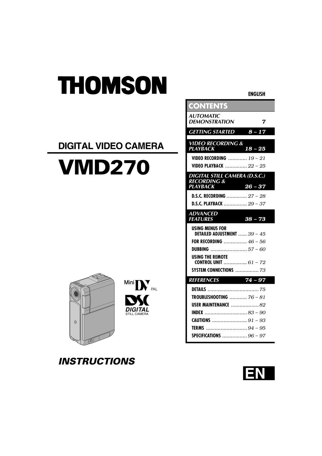 Technicolor - Thomson HP 270 user manual VMD270 