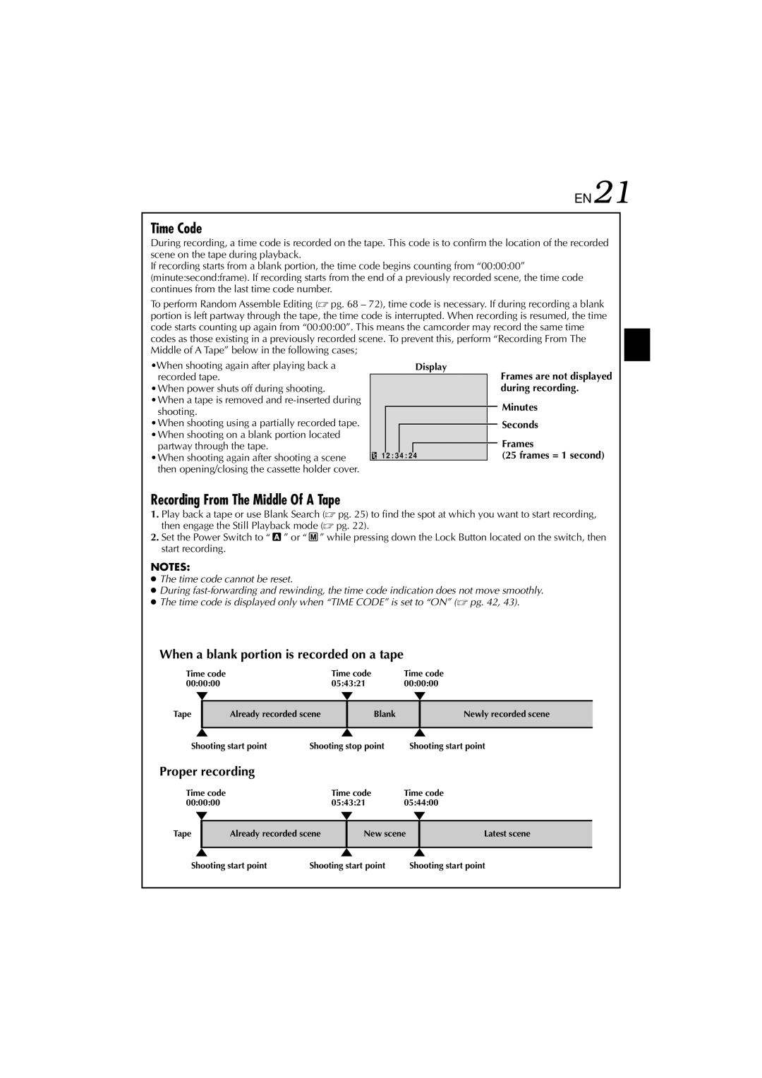 Technicolor - Thomson HP 270 user manual When a blank portion is recorded on a tape, Proper recording 